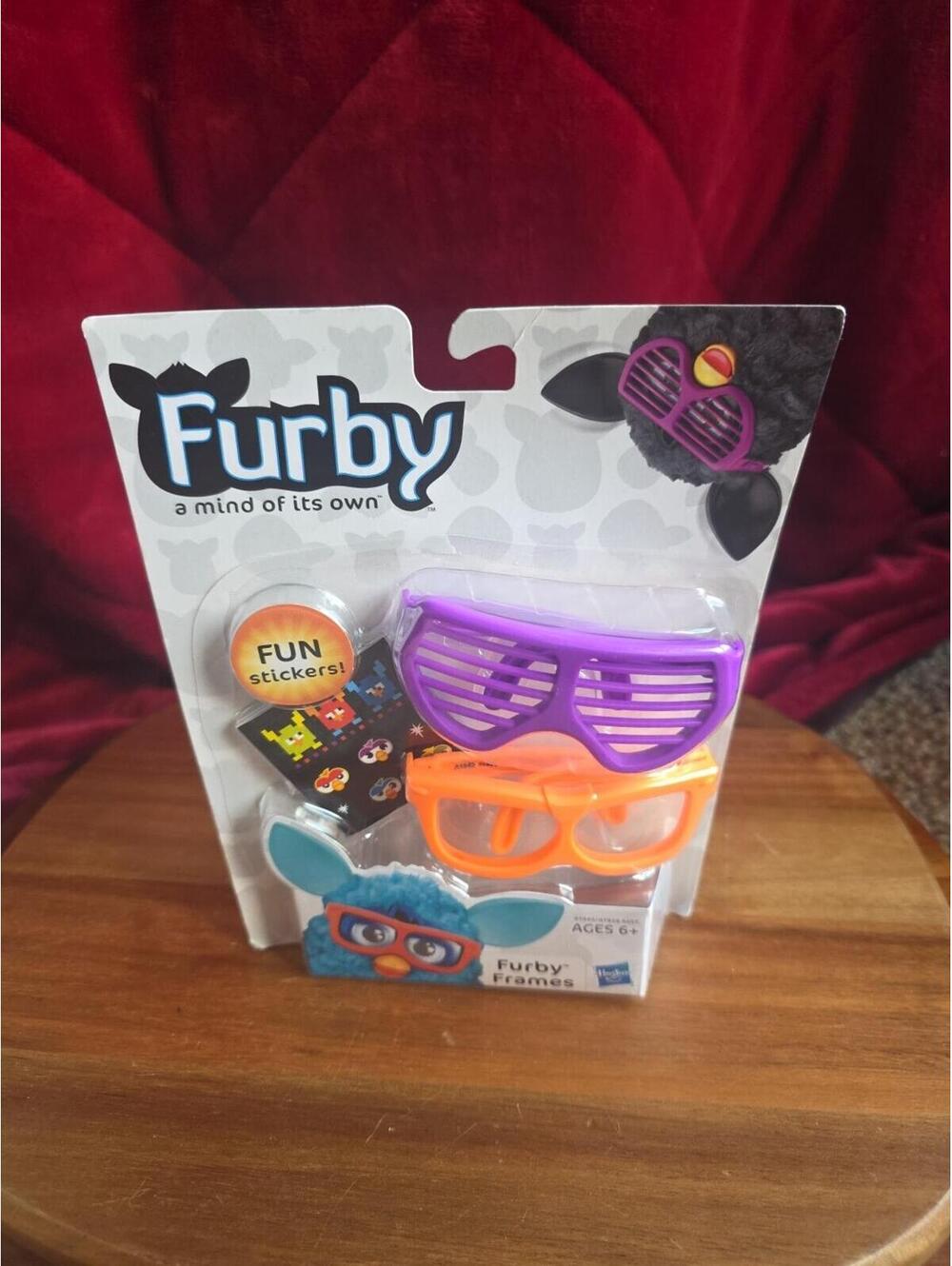 Furby Frames Purple And Yellow Collect Glasses SEALED STICKERS New